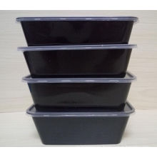 2016 New Rectangular Black PP Lunch Box